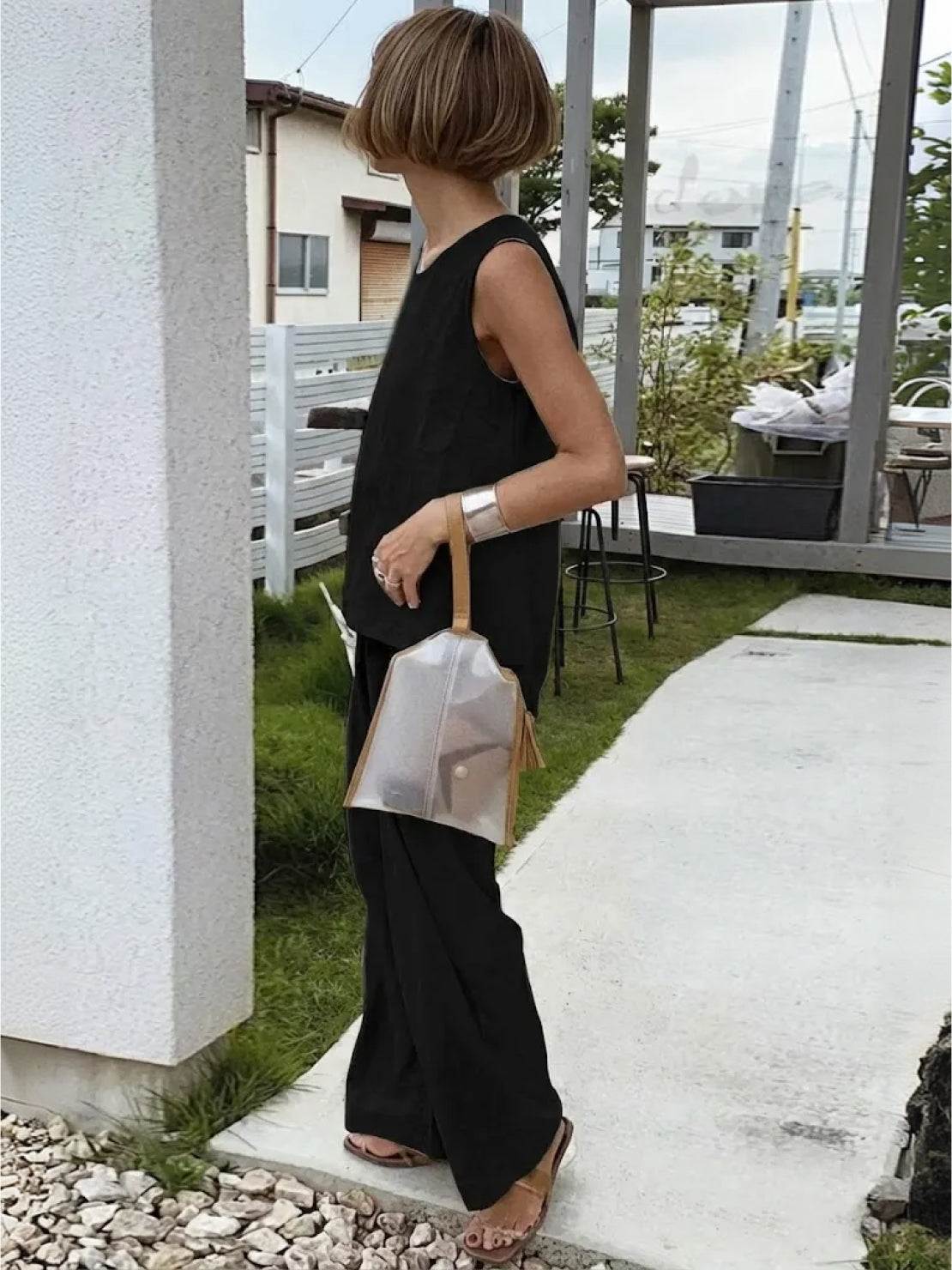 Sage | Women’s Sleeveless Top with Wide-Leg Pants Two-Piece