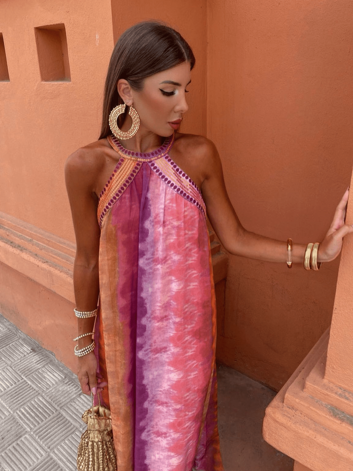 Luciana | Women’s Ombre Maxi Dress with Ombre Effect