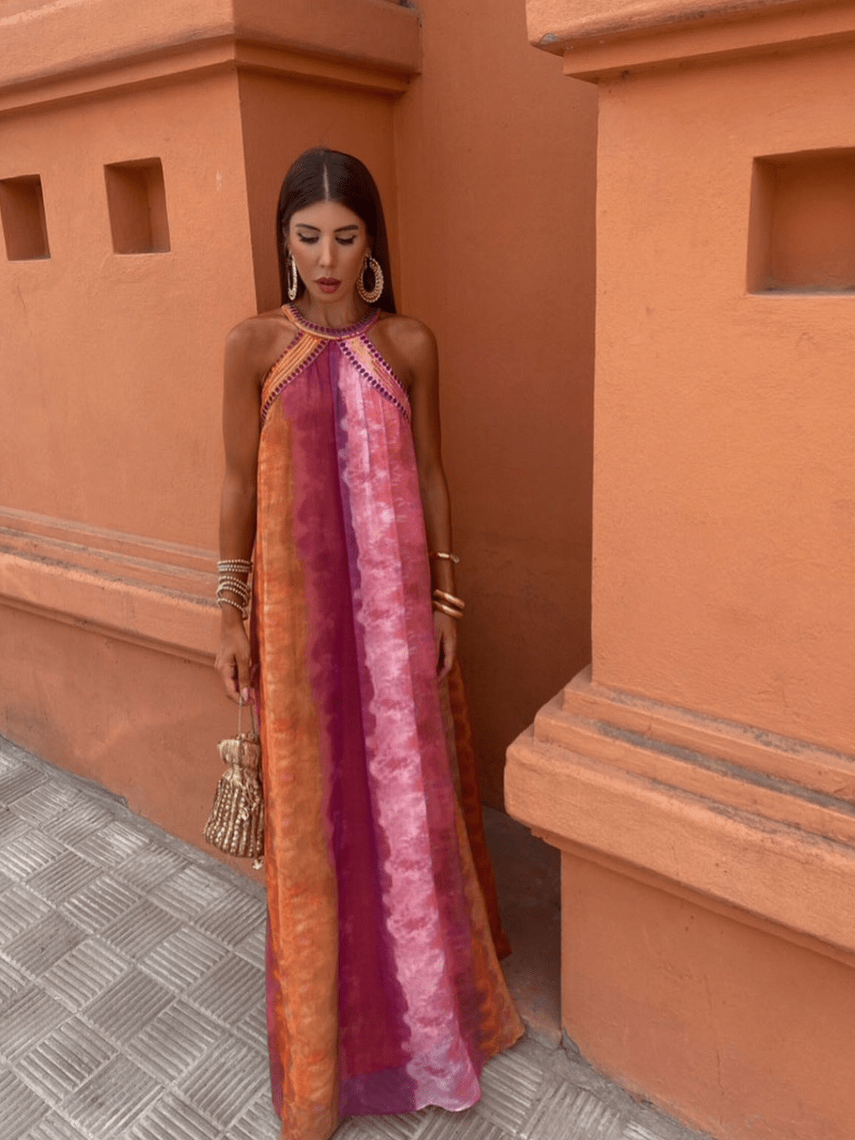 Luciana | Women’s Ombre Maxi Dress with Ombre Effect