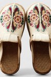 Lucinda | Women's Floral Embroidered Flat Mules