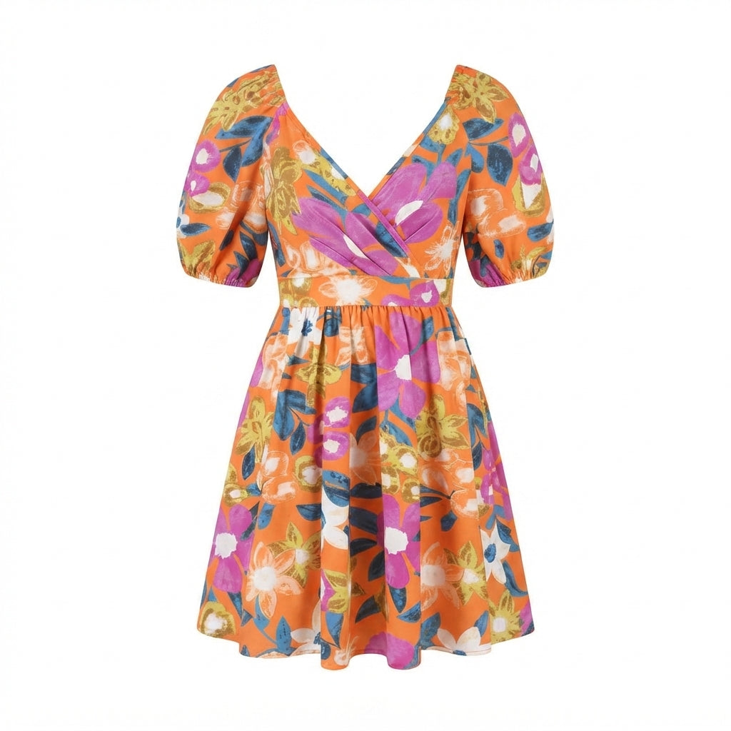 Lucy Parker | Floral V-Neck Summer Dress For Women