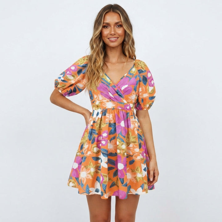 Lucy Parker | Floral V-Neck Summer Dress For Women