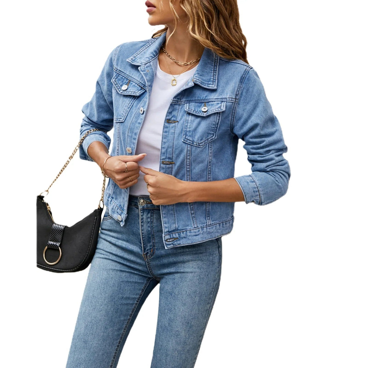 Lydia | Women’s Cropped Jacket with Button Front