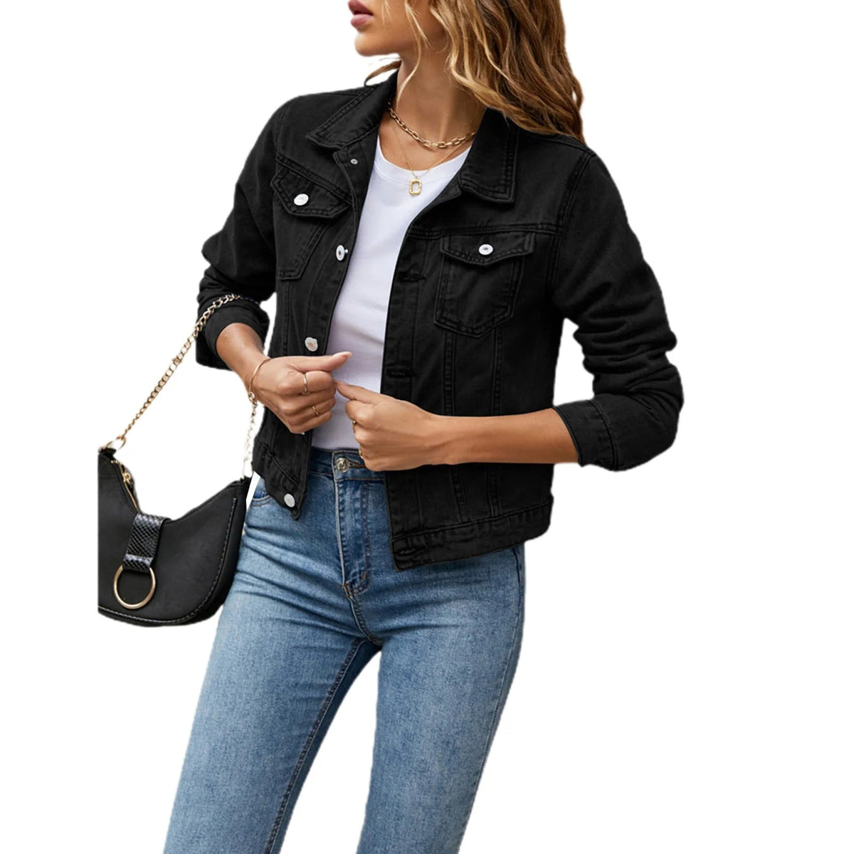 Lydia | Women’s Cropped Jacket with Button Front