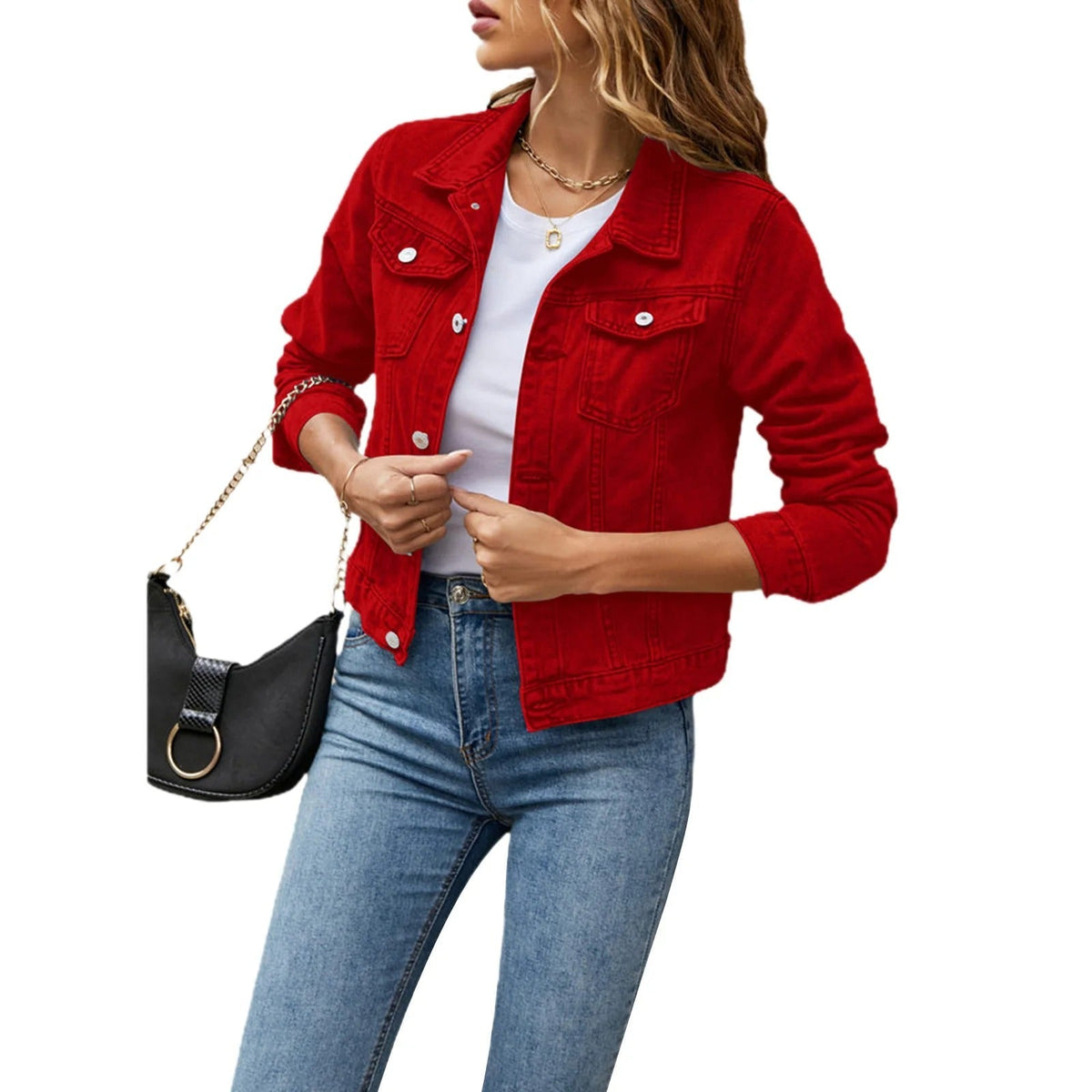 Lydia | Women’s Cropped Jacket with Button Front