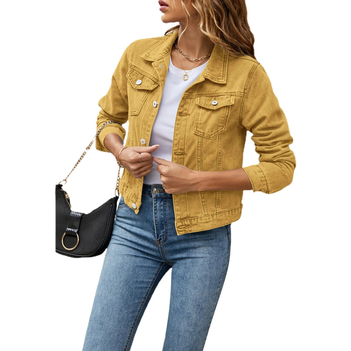 Lydia | Women’s Cropped Jacket with Button Front
