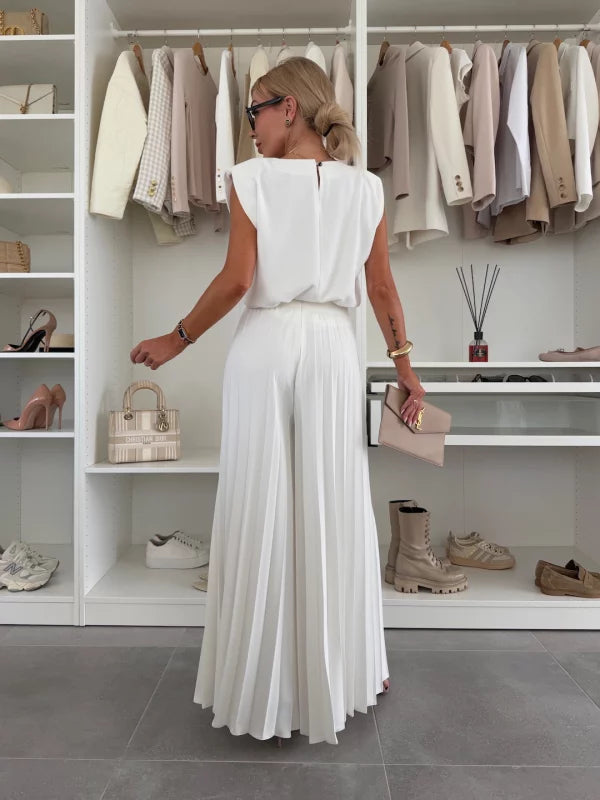 Lyralynn | Women’s Sleeveless Two Piece Set with Wide-Leg