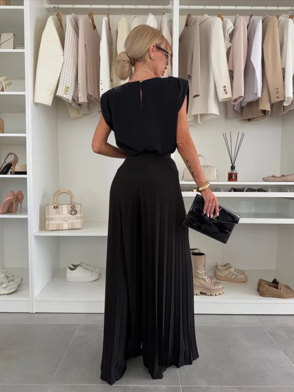Lyralynn | Women’s Sleeveless Two Piece Set with Wide-Leg