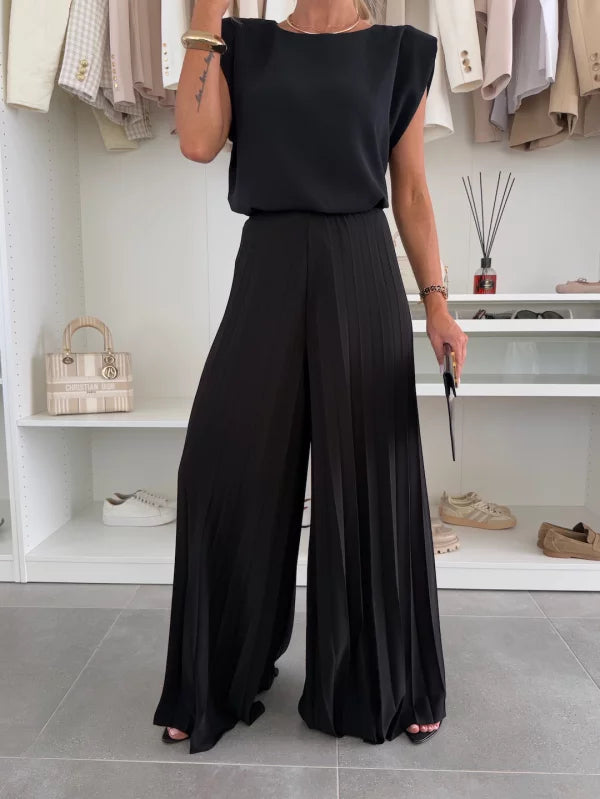 Lyralynn | Women’s Sleeveless Two Piece Set with Wide-Leg