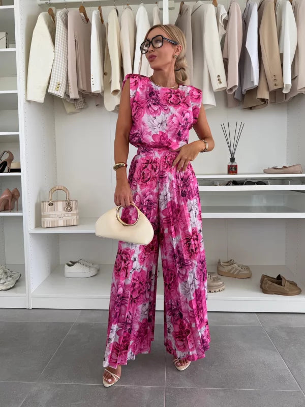 Lyralynn | Women’s Sleeveless Two Piece Set with Wide-Leg