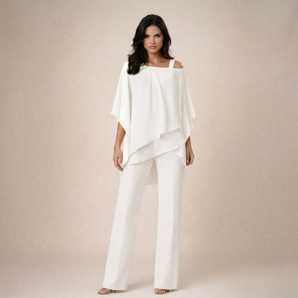 Lysandra | Women’s Off Shoulder Set with Asymmetric Design