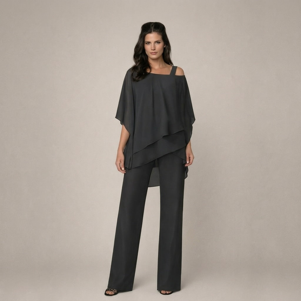Lysandra | Women’s Off Shoulder Set with Asymmetric Design