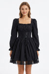 Maddison Reid | Square Neck Lace-Up Mini Dress For Women