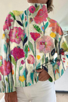 Marigold | Women's Floral Turtleneck Sweater
