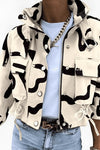 Marlowe | Women's Abstract Print Cropped Jacket