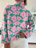 Marlowe | Women’s Floral Mock Neck Sweater with Blooms