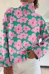 Marlowe | Women's Floral Mock Neck Long Sleeve Sweater
