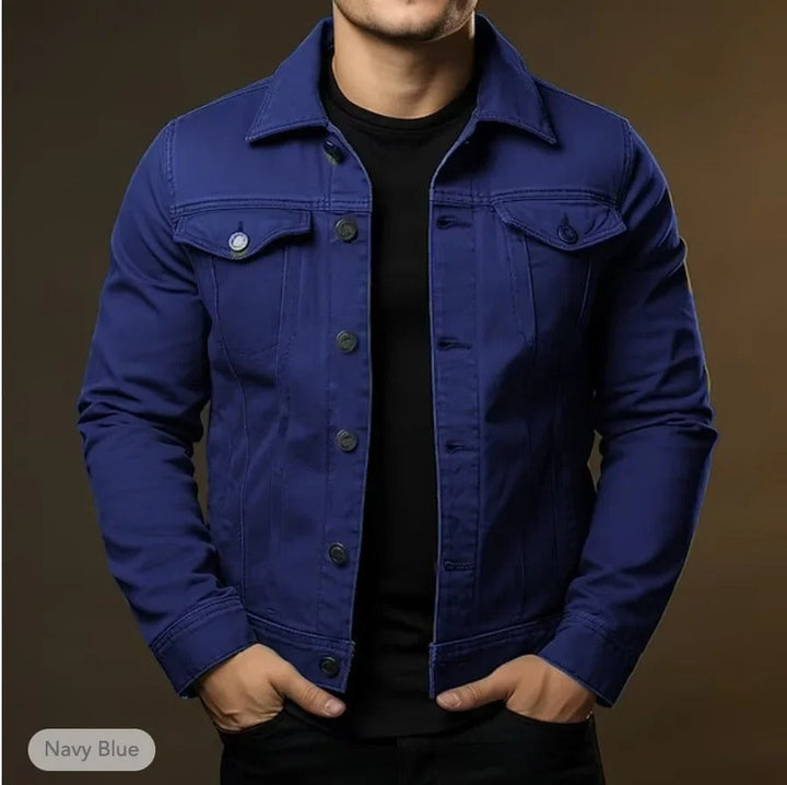 Marco Bellini | Classic Black Denim Jacket For Men