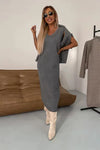 Meadow | Women's Turtleneck Long Sleeve Midi Dress