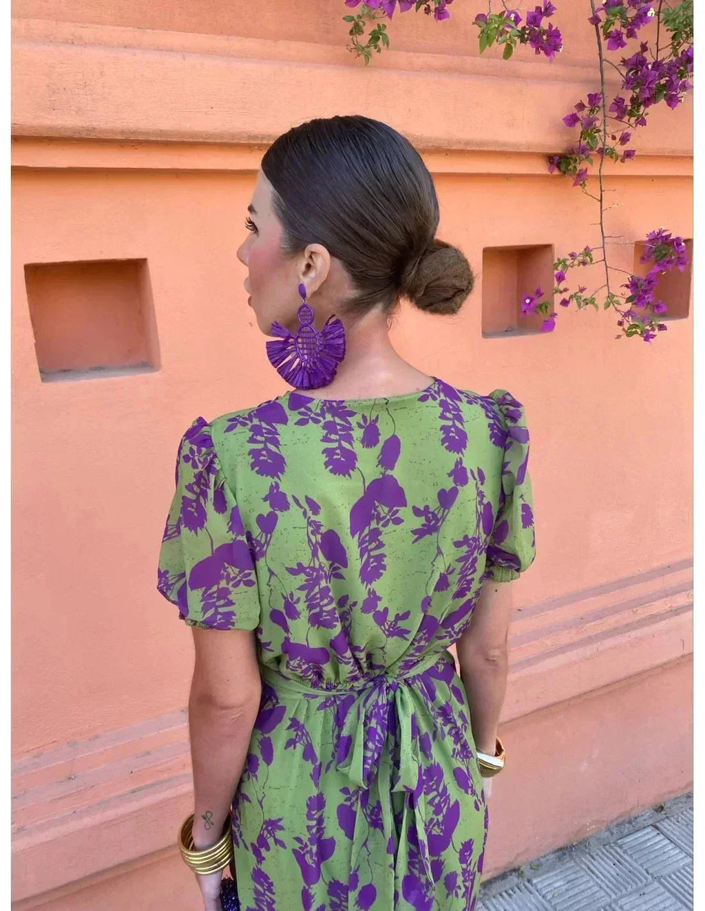 Melys | Women’s Floral Print Dress with Wrap Detail