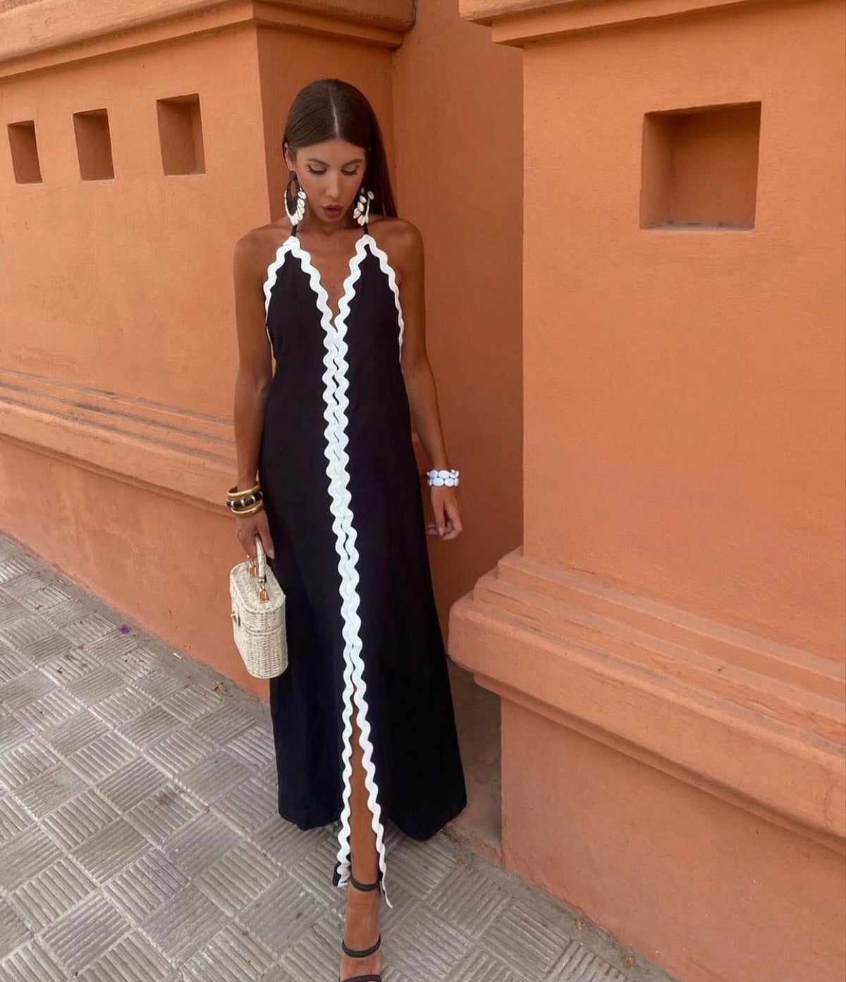 Merlyn | Women’s Elegant Long Dress with Fluid Drape