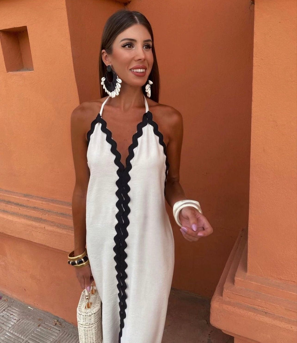 Merlyn | Women’s Elegant Long Dress with Fluid Drape