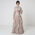 Mia Cooper | Elegant Ruffled Maxi Races Dress For Women
