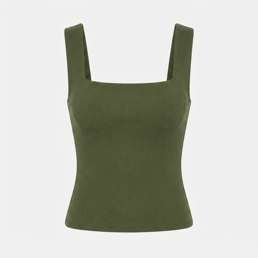 Mia Taylor | Square-Neck Slim Tank Top For Women