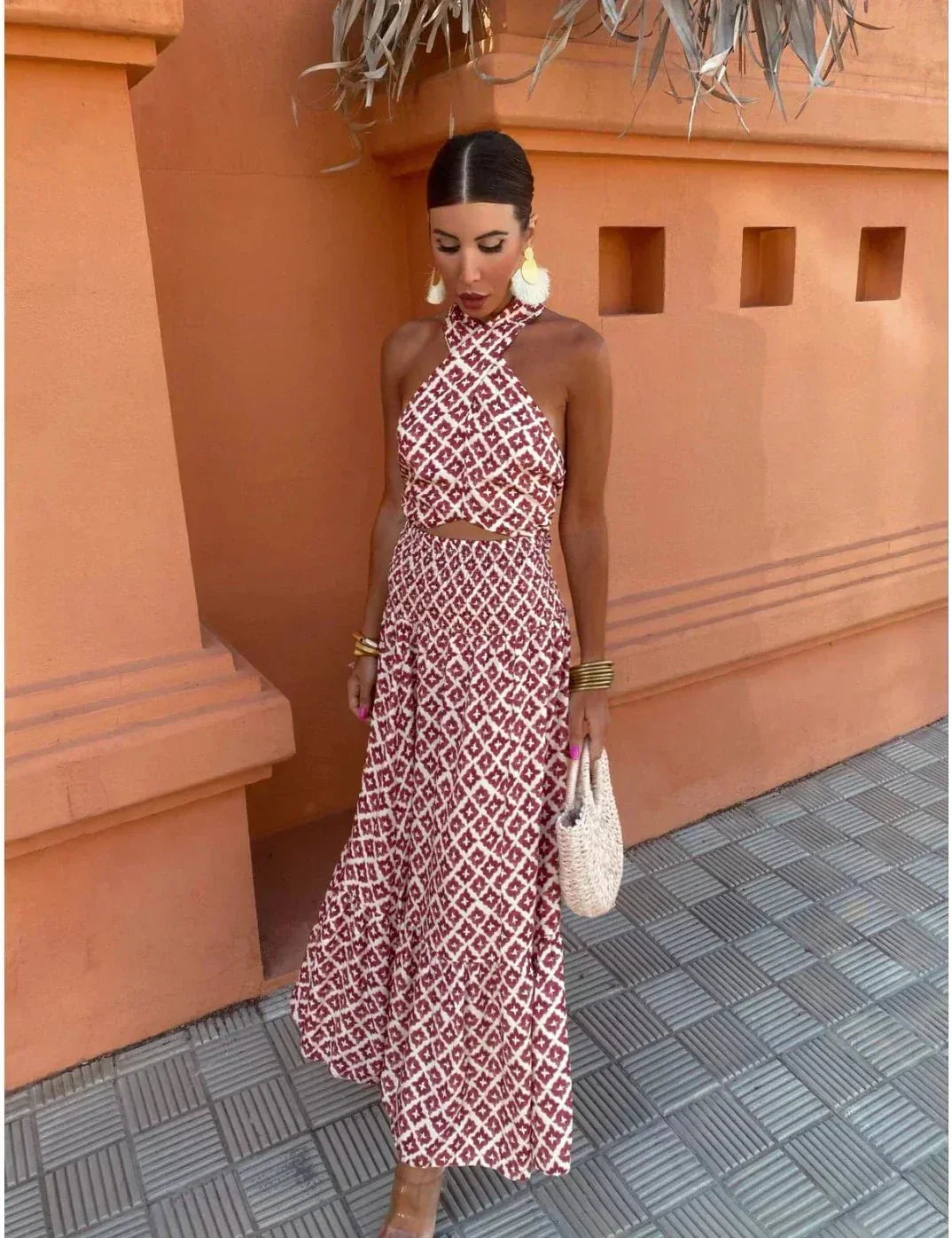 Mickay | Women’s Light Summer Dress with Waist-Softening Drape
