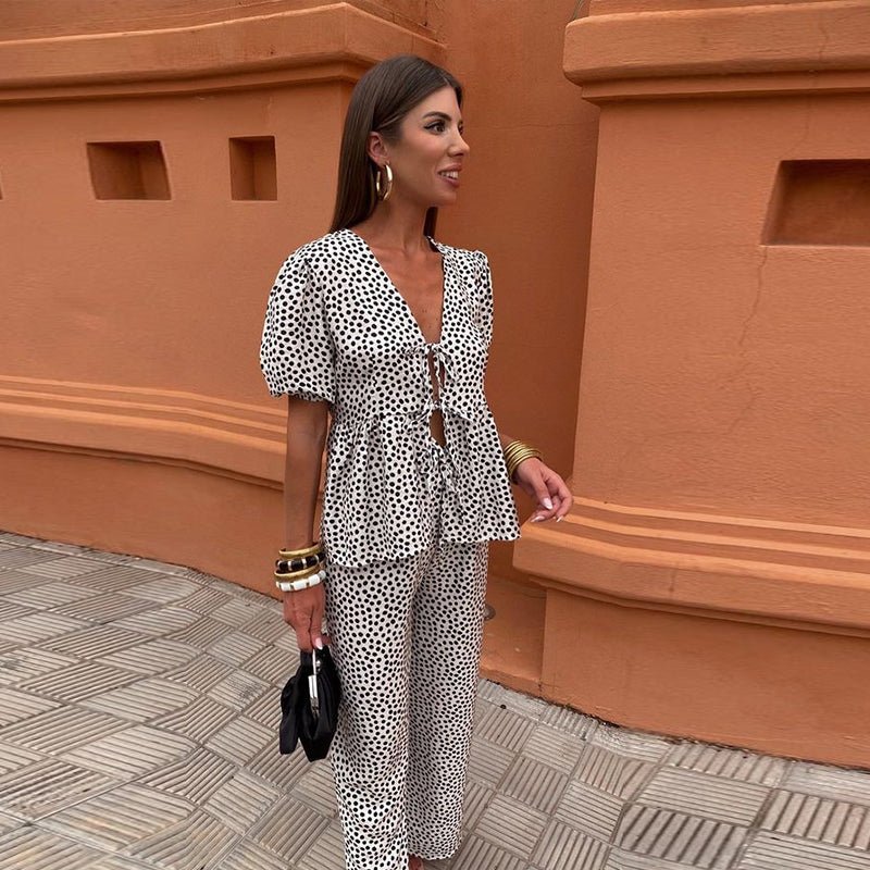 Blakely | Women’s Printed Co Ord Set with Tie Waist
