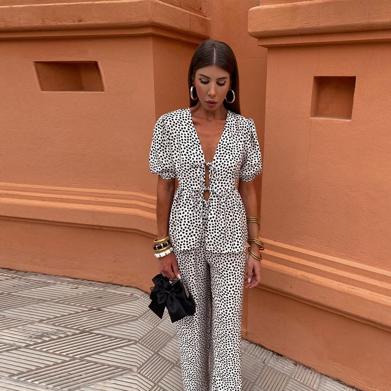 Blakely | Women’s Printed Co Ord Set with Tie Waist