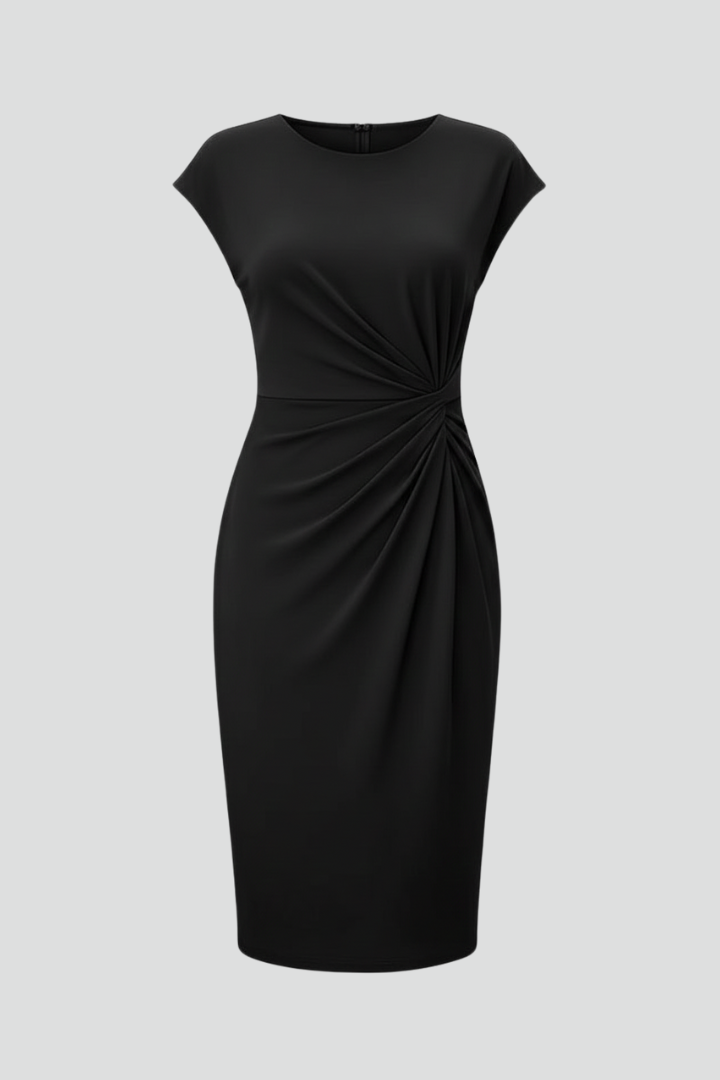 Minerva | Women’s Ruched Waist Dress with Knee Length