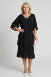 Moira | Women's Tiered Round Neck Midi Dress
