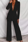 Nadine | Women's Tailored Blazer Wide Leg Pants Set