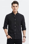 Nathan Pearce | Slim Fit Long Sleeve Oxford Shirt For Men