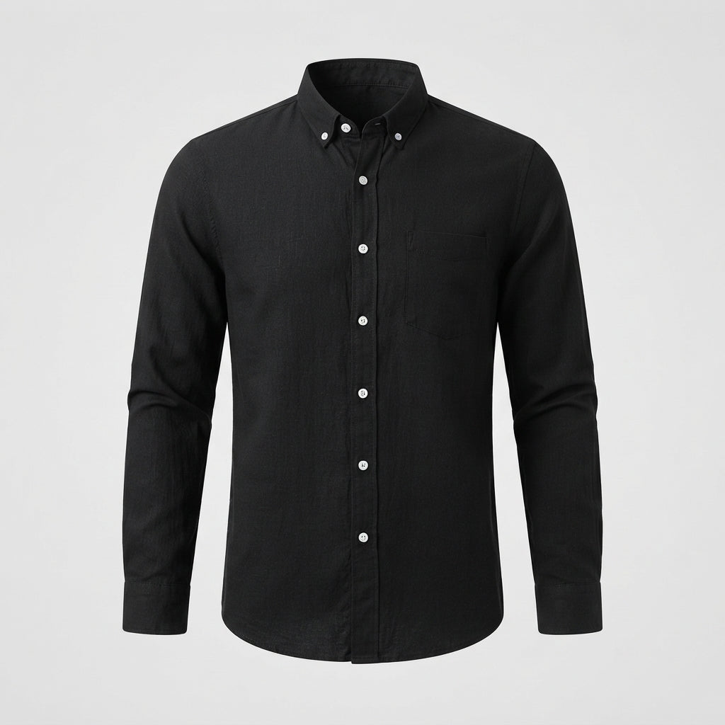 Nathan Pearce | Slim Fit Long Sleeve Oxford Shirt For Men