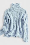Nerida | Women's Cable Knit Mock Neck Jumper