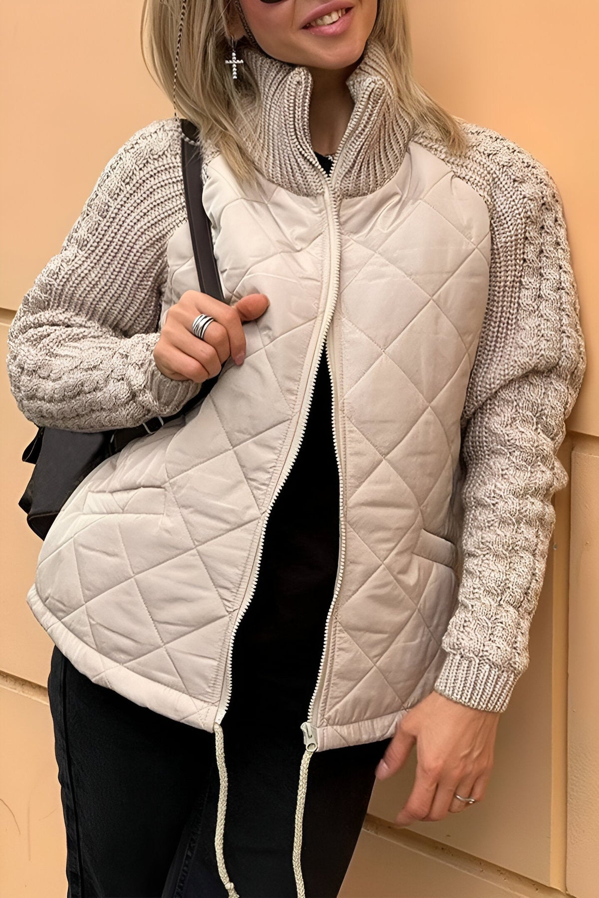 Nimue | Women’s Quilted Jacket with Mock Neck