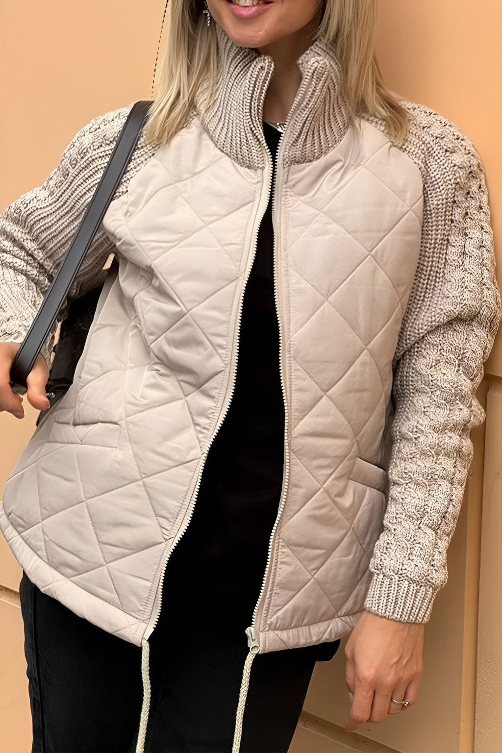 Nimue | Women’s Quilted Jacket with Mock Neck