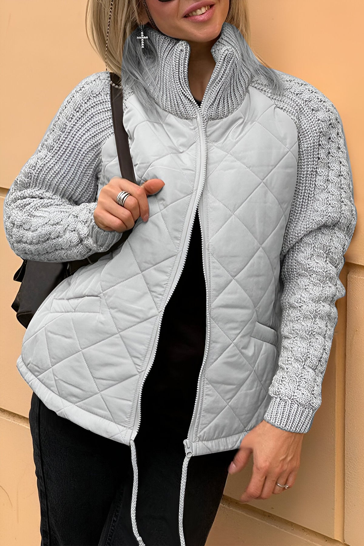 Nimue | Women’s Quilted Jacket with Mock Neck