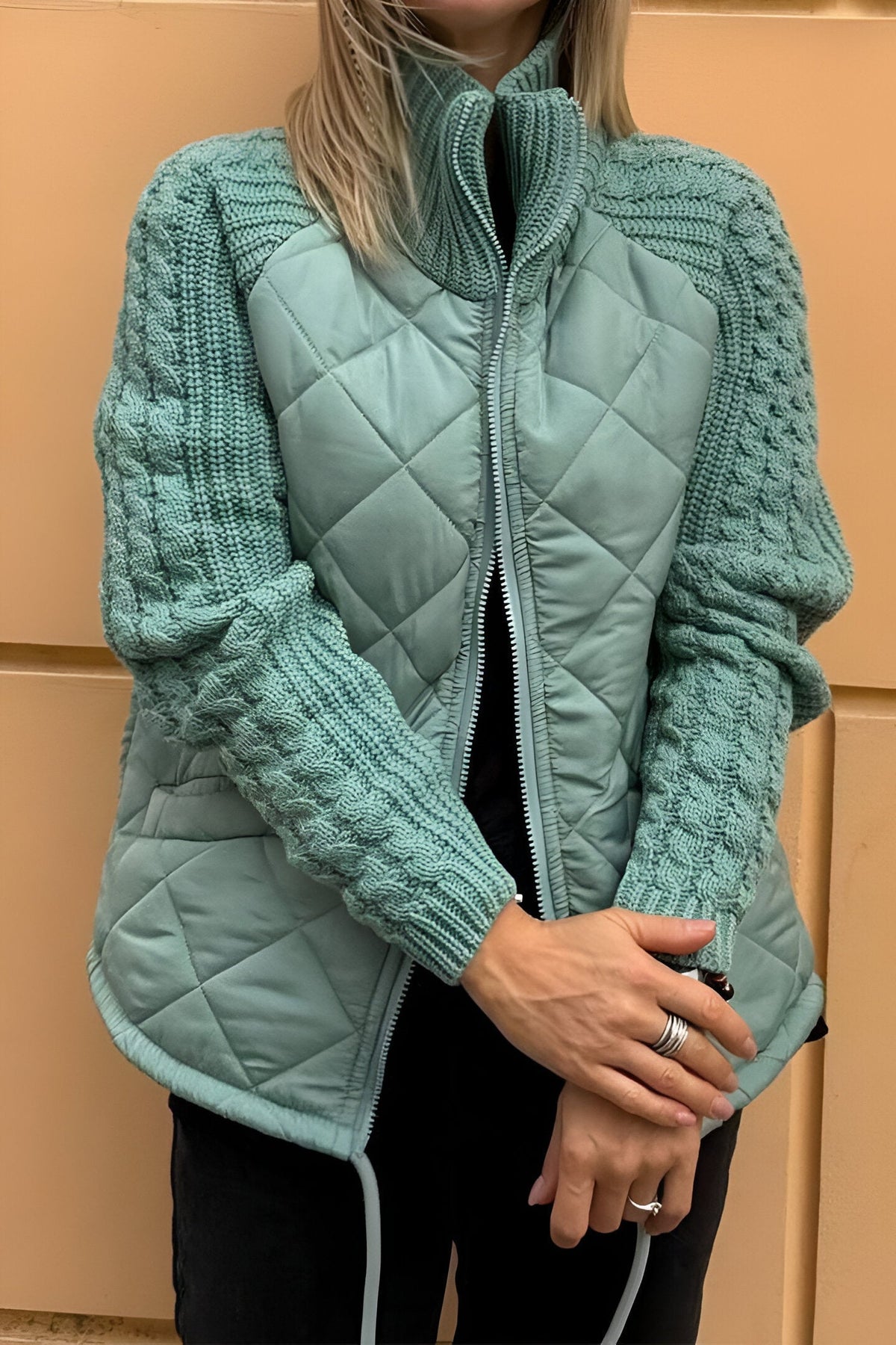 Nimue | Women’s Quilted Jacket with Mock Neck
