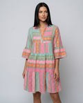 Sienna Flemming | Patchwork Print Mini Dress For Women