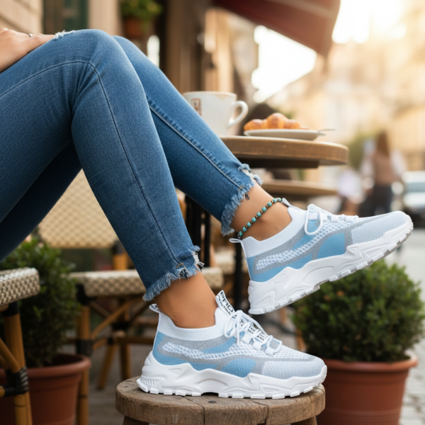 Ondine | Women’s Breathable Mesh Walking Sneakers with Cushioning