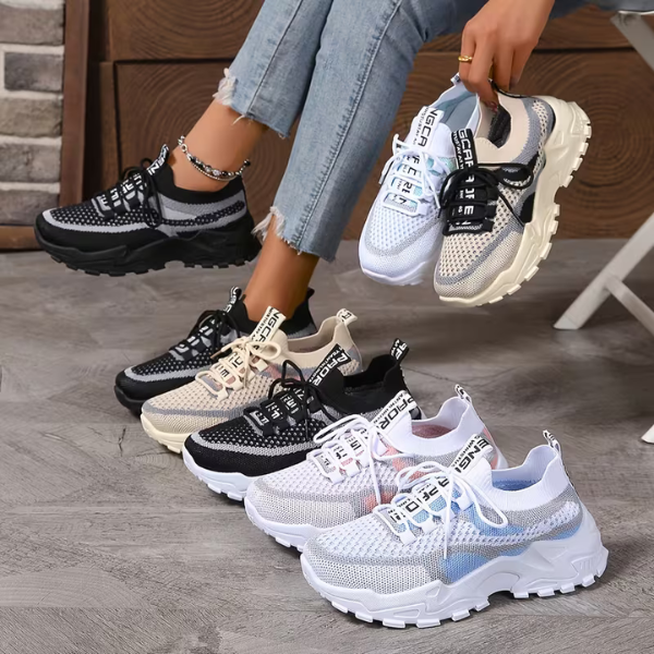 Ondine | Women’s Breathable Mesh Walking Sneakers with Cushioning