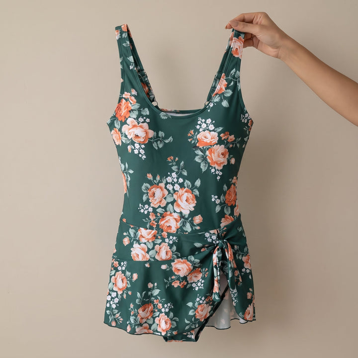 One Piece Swimsuit With Side Tie Design