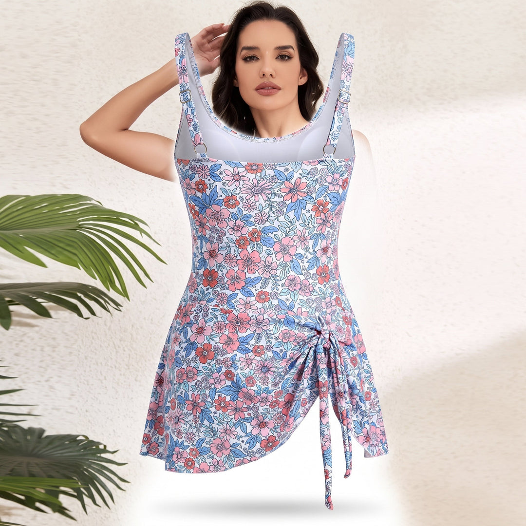 One Piece Swimsuit With Side Tie Design
