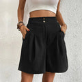 Harlow | Women’s High Waist Shorts with Pleated Front