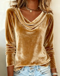 Ophelia | Women’s Cowl Neck Top with Long Sleeve