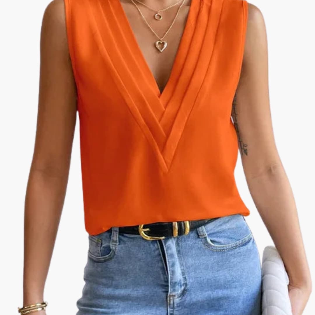Ophelia  |Women’s Sleeveless Top with V-Neck