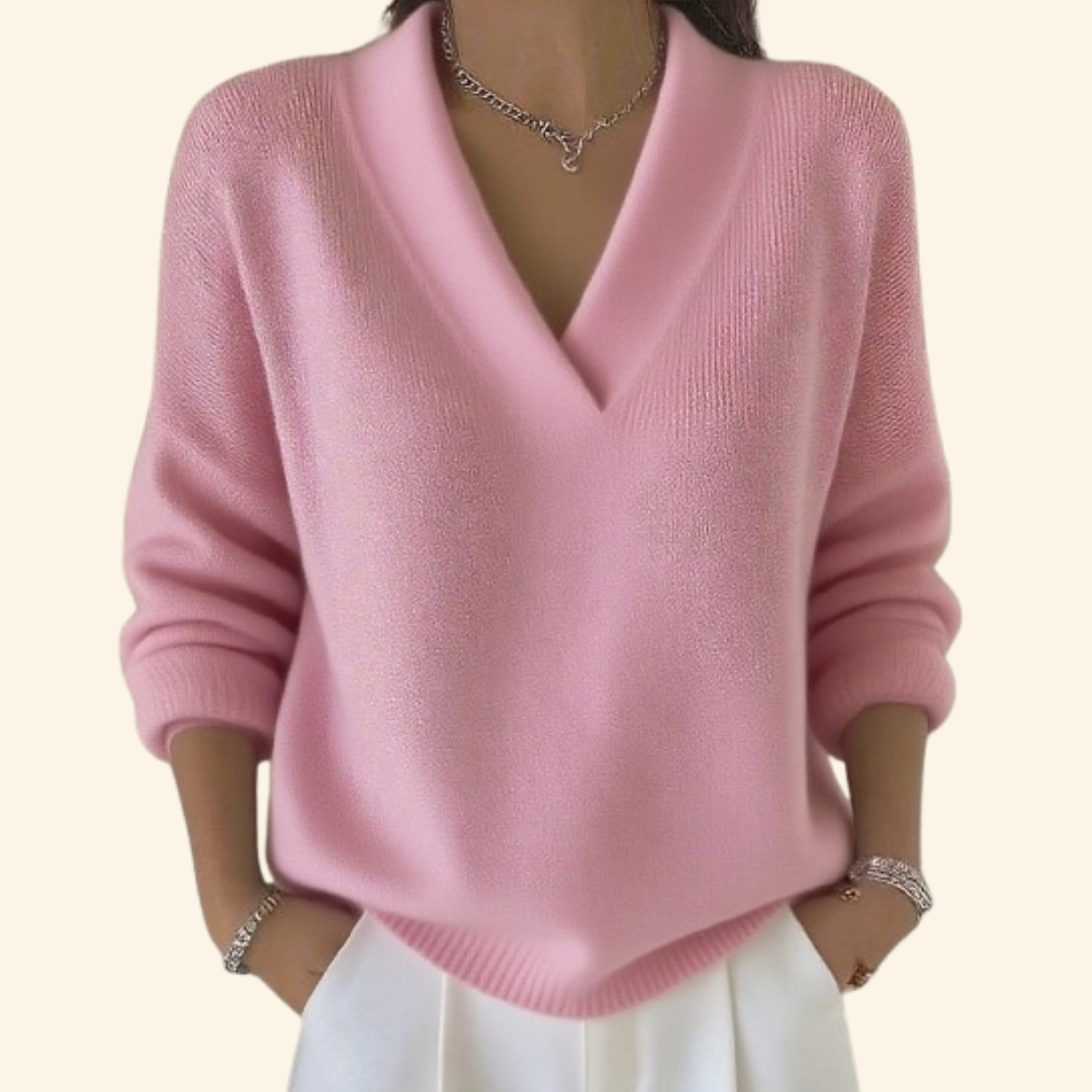 Ophira | Women’s V-Neck Sweater with Relaxed Fit